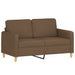 4-delige Loungeset met kussens stof bruin
