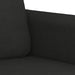 4-delige loungeset met kussens stof zwart