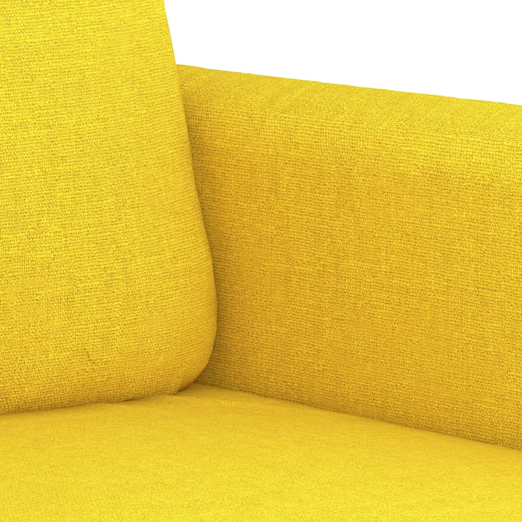 4-delige Loungeset met kussens stof lichtgeel