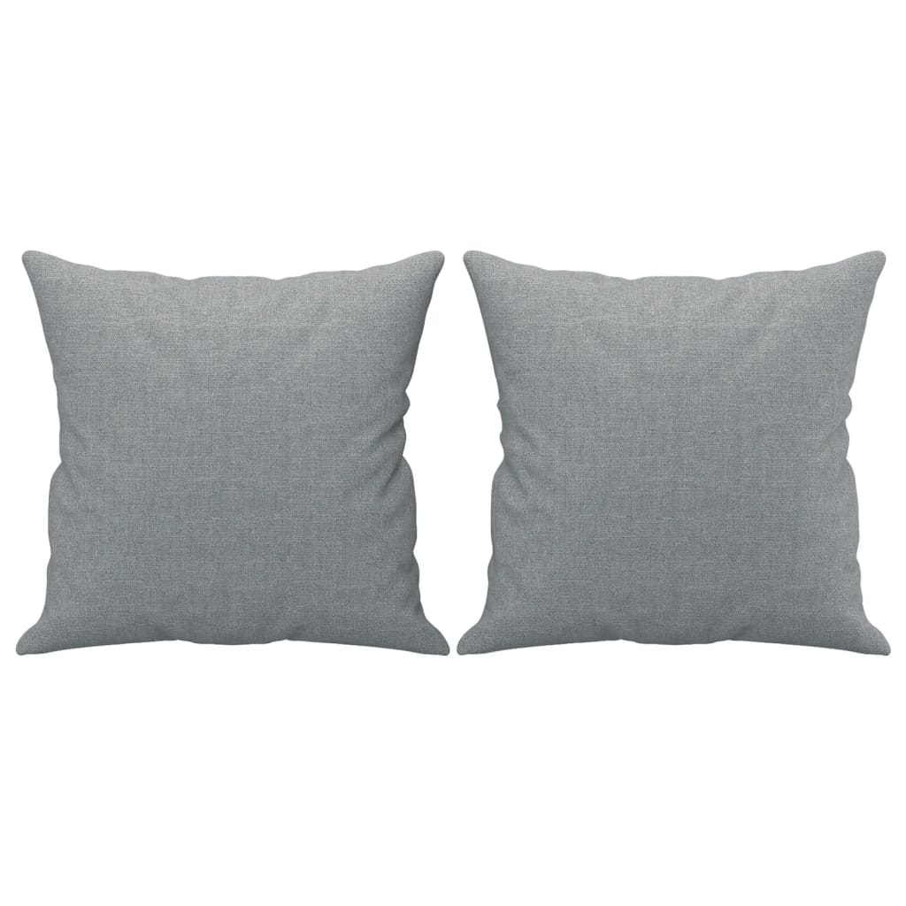 3-delige Loungeset met kussens stof lichtgrijs
