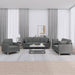 3-delige Loungeset met kussens stof donkergrijs