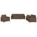 3-delige Loungeset met kussens stof bruin