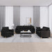 3-delige Loungeset met kussens stof zwart