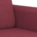 3-delige Loungeset met kussens stof wijnrood
