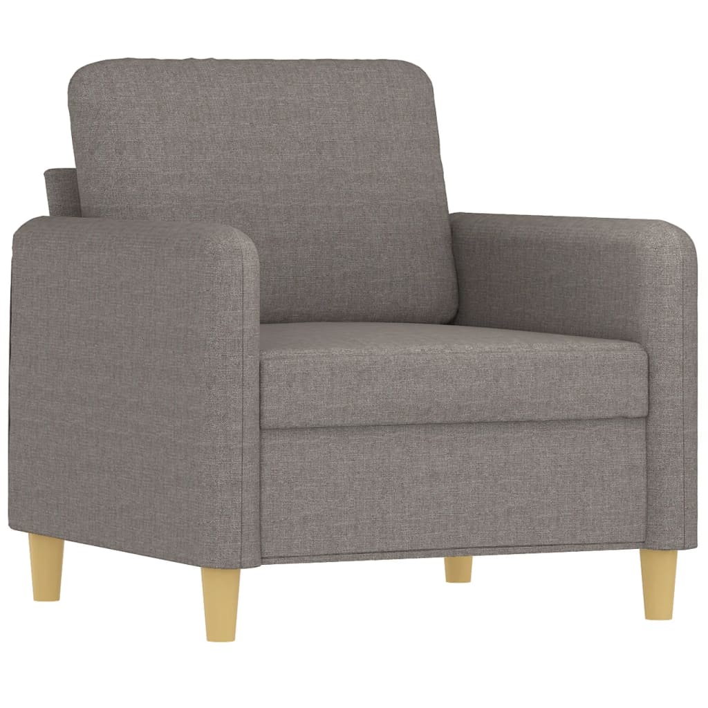 3-delige Loungeset met kussens stof taupe