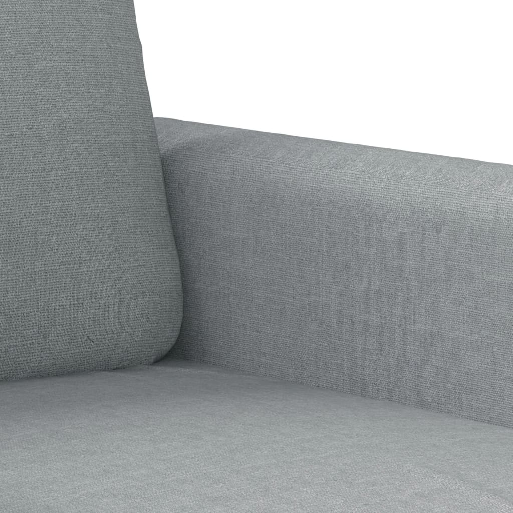 4-delige Loungeset met kussens stof lichtgrijs