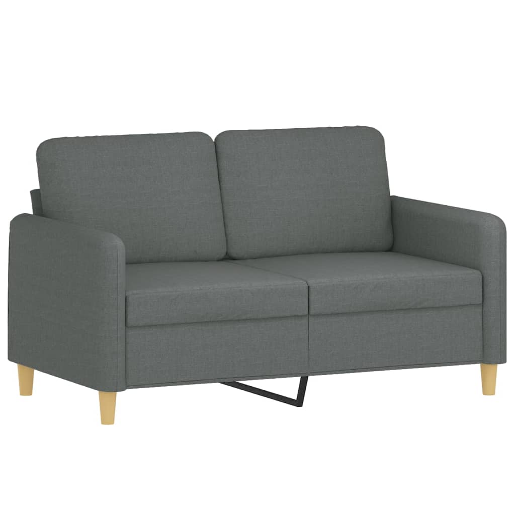 4-delige Loungeset met kussens stof donkergrijs