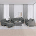 4-delige Loungeset met kussens stof donkergrijs