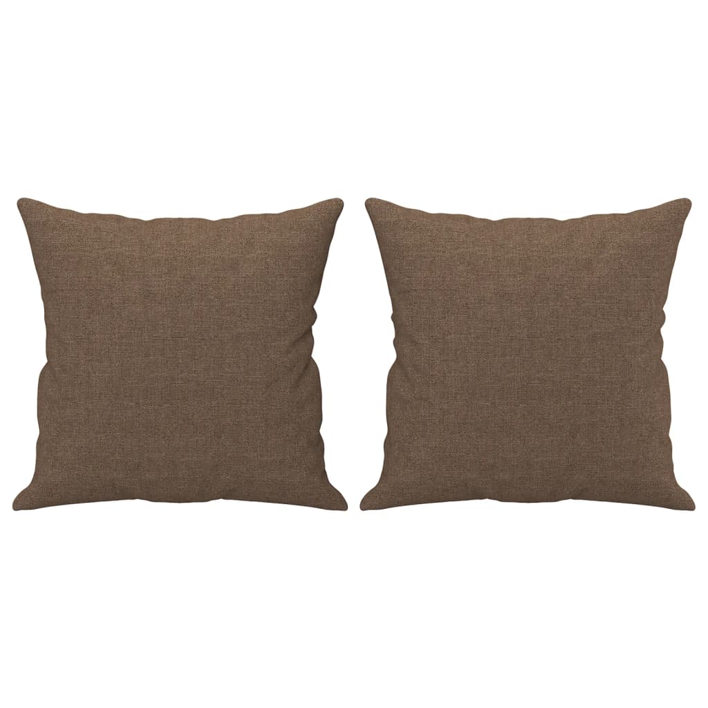 4-delige Loungeset met kussens stof bruin