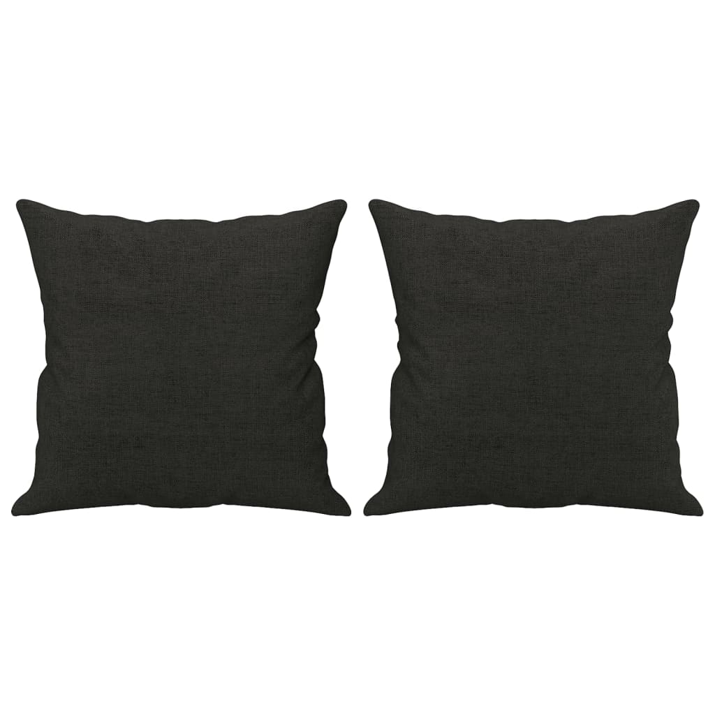 4-delige Loungeset met kussens stof zwart
