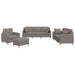 4-delige Loungeset met kussens stof taupe