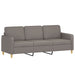 4-delige Loungeset met kussens stof taupe