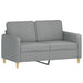 2-delige Loungeset met kussens stof lichtgrijs