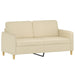 2-delige Loungeset met kussens stof crèmekleurig