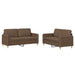2-delige Loungeset met kussens stof bruin