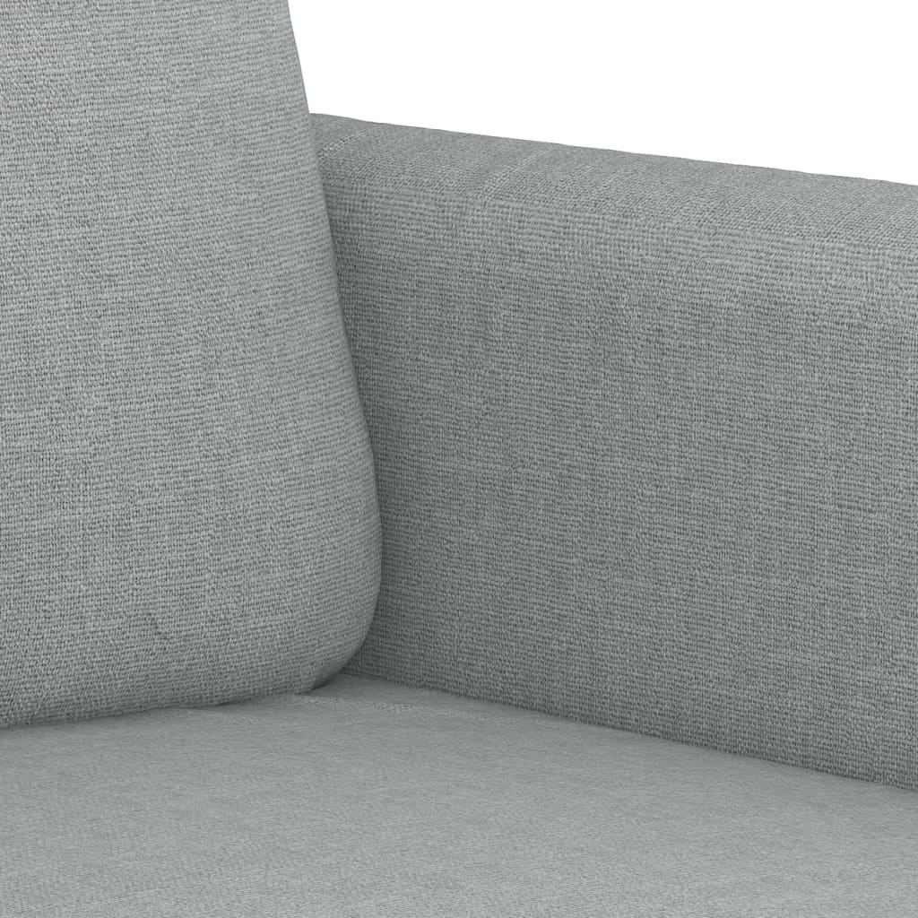 3-delige Loungeset met kussens stof lichtgrijs