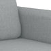 3-delige Loungeset met kussens stof lichtgrijs