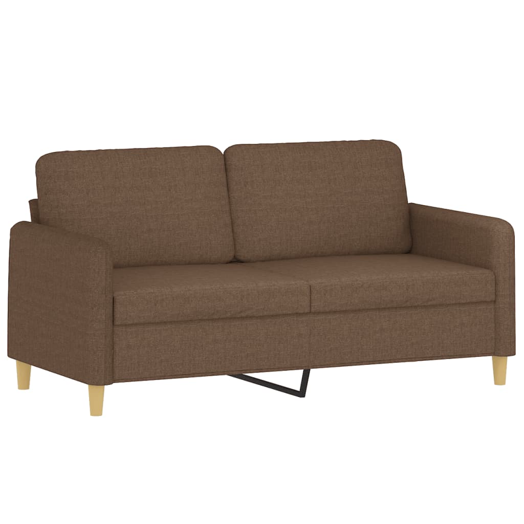 4-delige Loungeset met kussens stof bruin