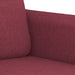 3-delige Loungeset met kussens stof wijnrood