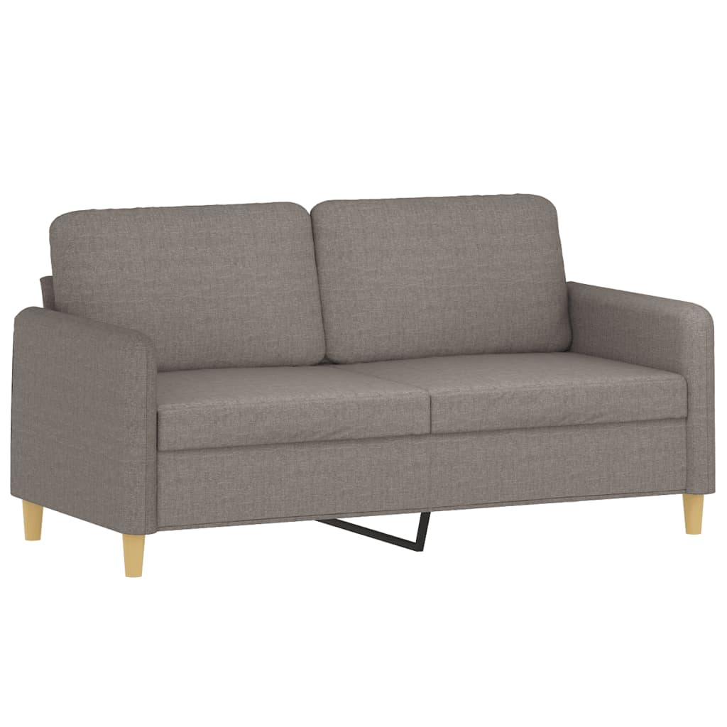 3-delige Loungeset met kussens stof taupe