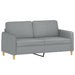 2-delige Loungeset met kussens stof lichtgrijs