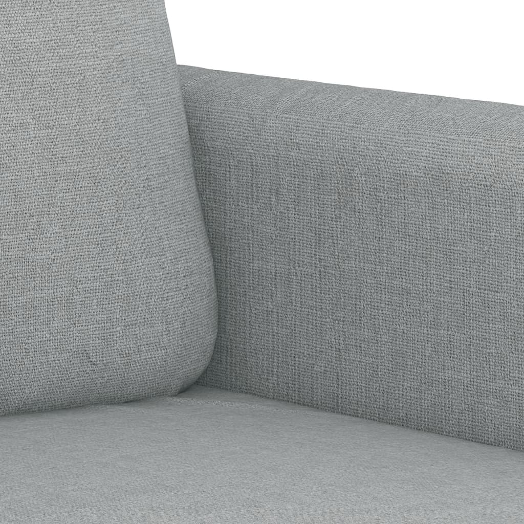 2-delige Loungeset met kussens stof lichtgrijs