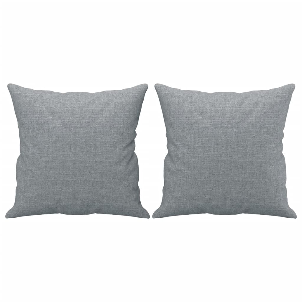 2-delige Loungeset met kussens stof lichtgrijs
