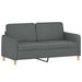 2-delige Loungeset met kussens stof donkergrijs
