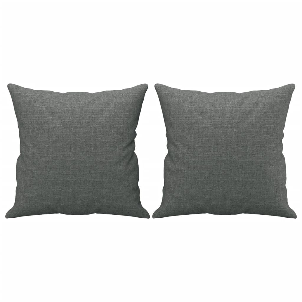 2-delige Loungeset met kussens stof donkergrijs