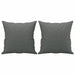 2-delige Loungeset met kussens stof donkergrijs