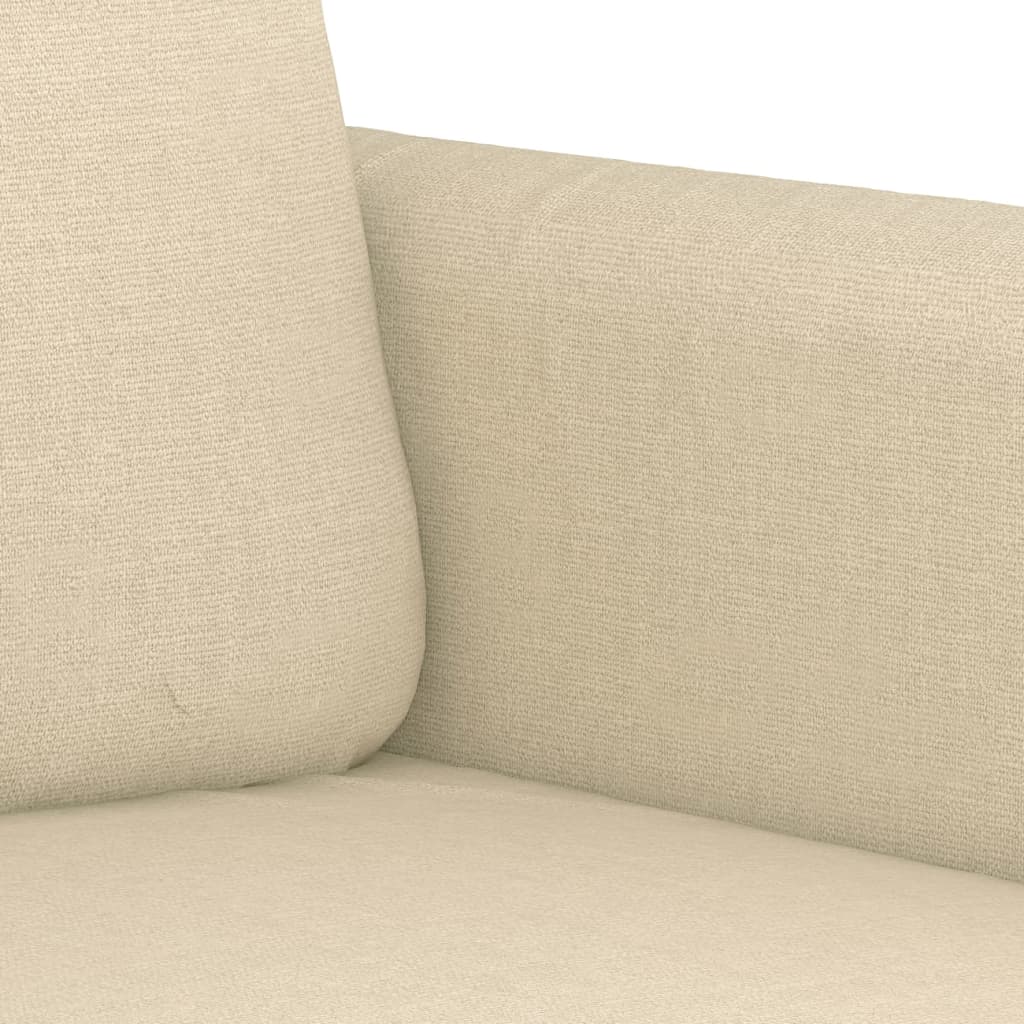 2-delige Loungeset met kussens stof crèmekleurig
