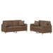 2-delige Loungeset met kussens stof bruin