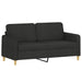 2-delige Loungeset met kussens stof zwart