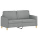 3-delige Loungeset met kussens stof lichtgrijs