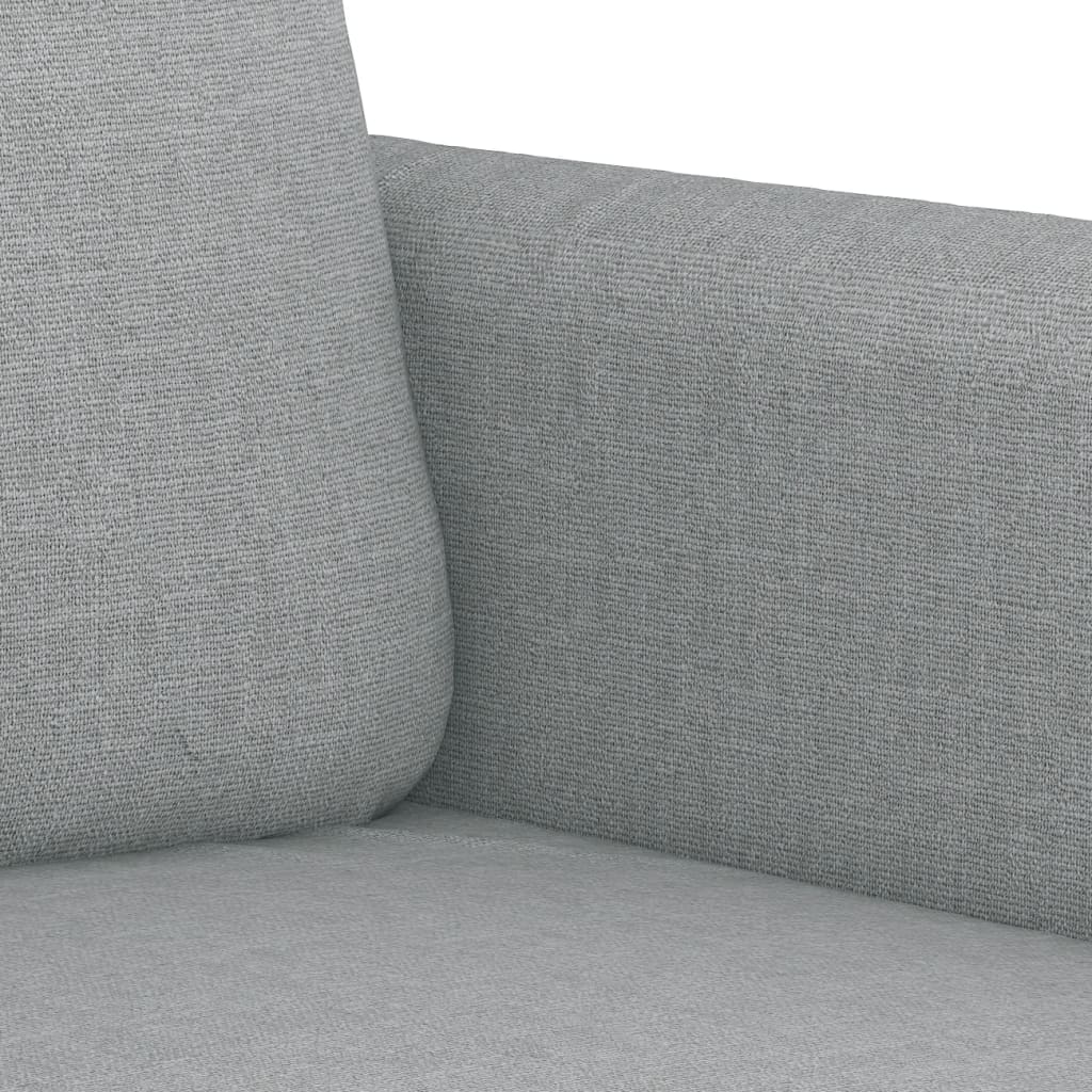 3-delige Loungeset met kussens stof lichtgrijs