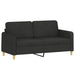 3-delige Loungeset met kussens stof zwart