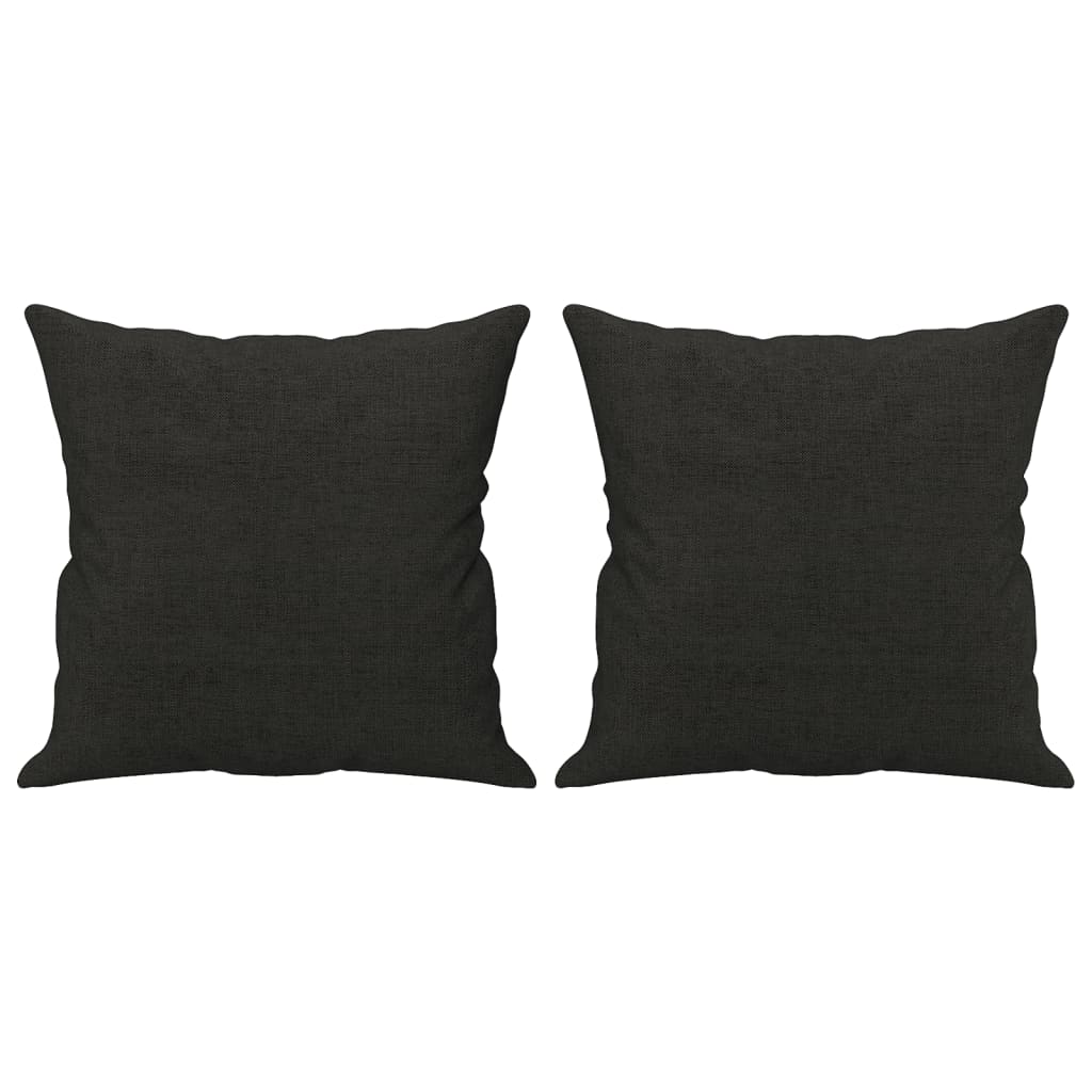 3-delige Loungeset met kussens stof zwart