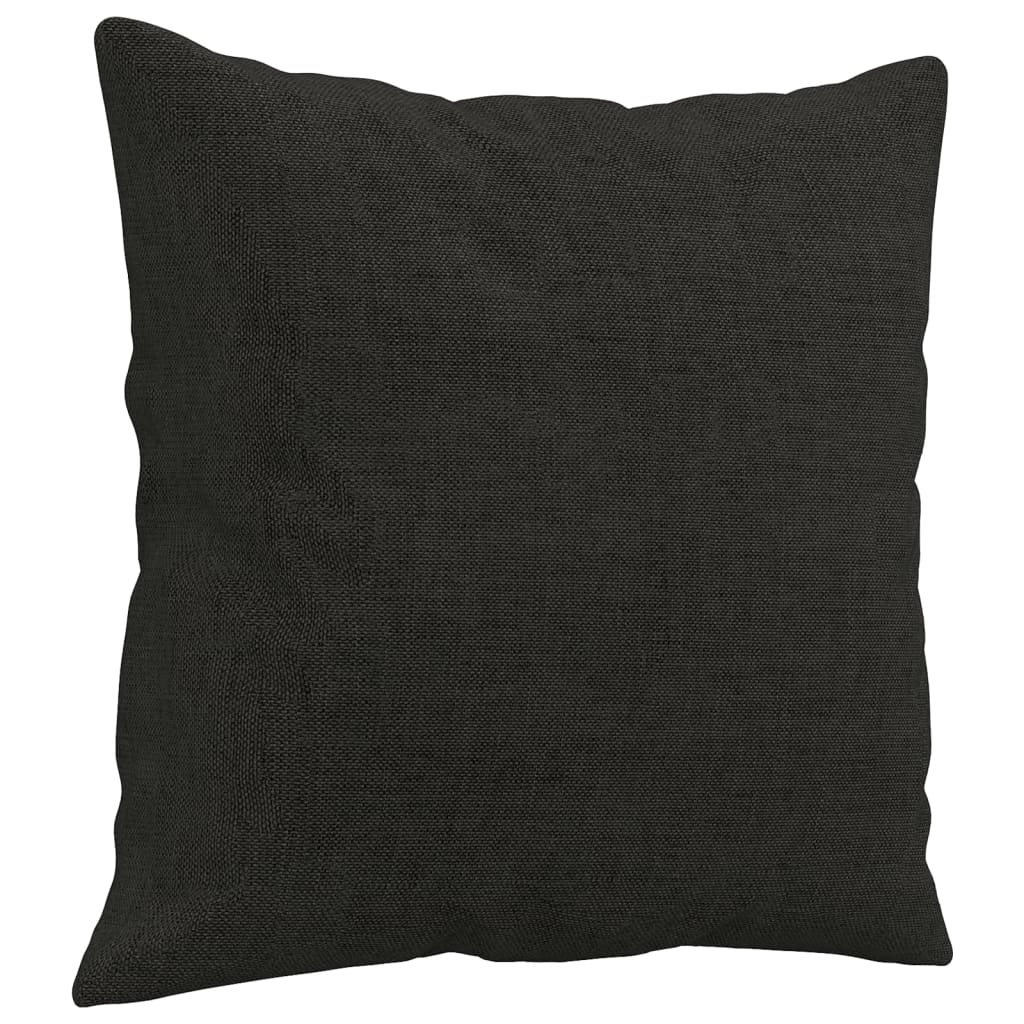 3-delige Loungeset met kussens stof zwart