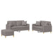 3-delige Loungeset met kussens stof taupe