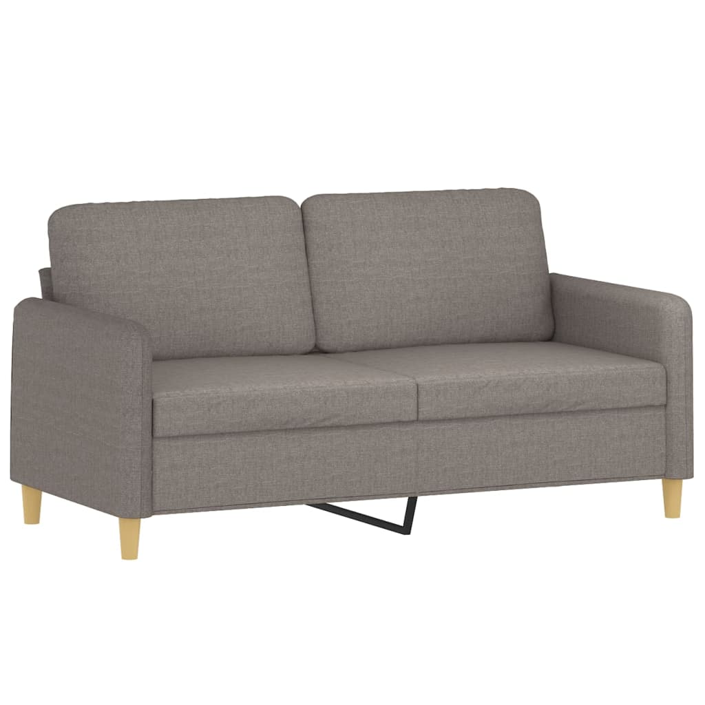 3-delige Loungeset met kussens stof taupe