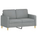 2-delige Loungeset met kussens stof lichtgrijs