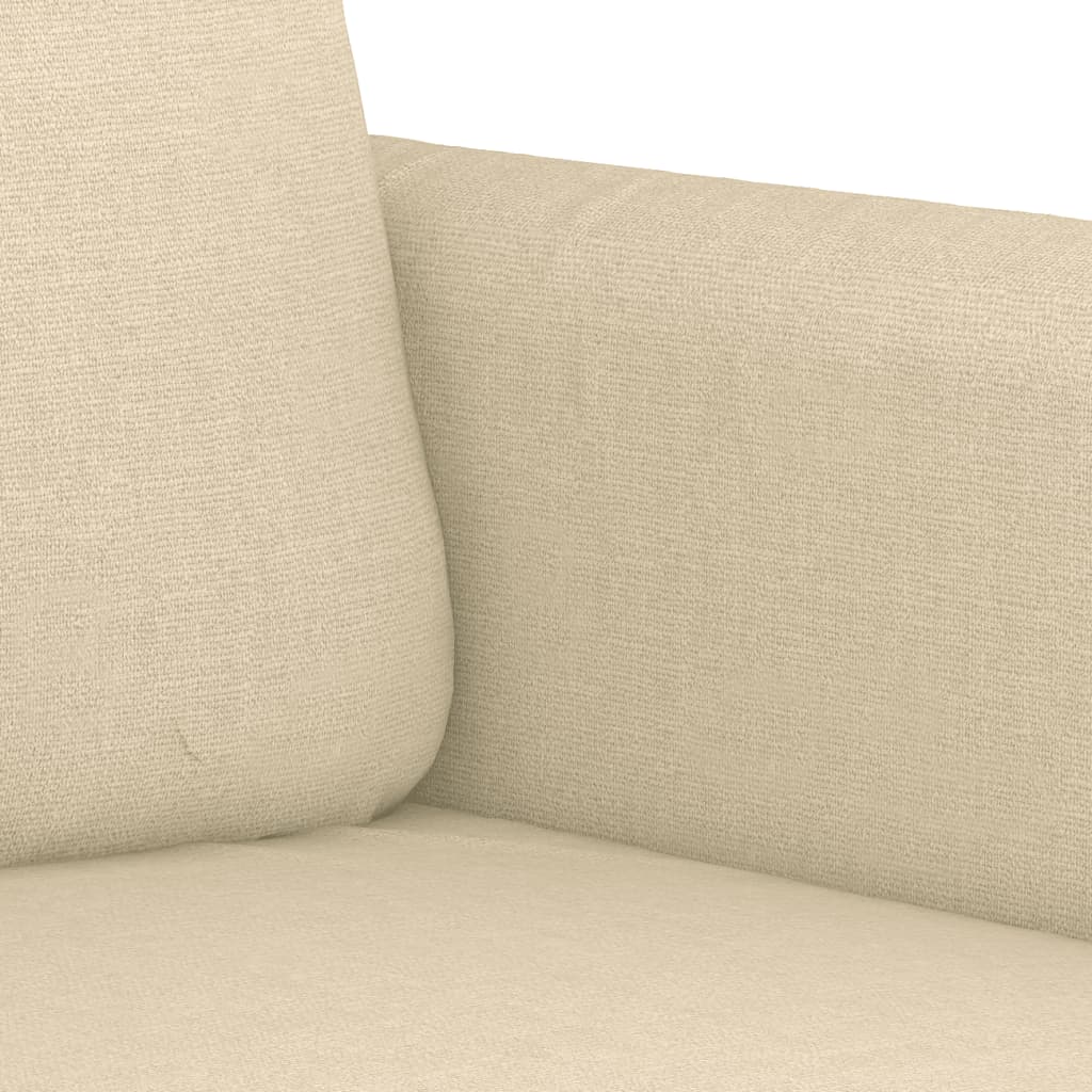 2-delige Loungeset met kussens stof crèmekleurig