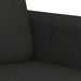 2-delige loungeset met kussens stof zwart