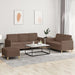 4-delige Loungeset met kussens stof bruin
