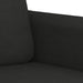 3-delige loungeset met kussens stof zwart