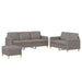 3-delige Loungeset met kussens stof taupe