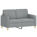 2-delige Loungeset met kussens stof lichtgrijs