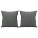 2-delige Loungeset met kussens stof donkergrijs