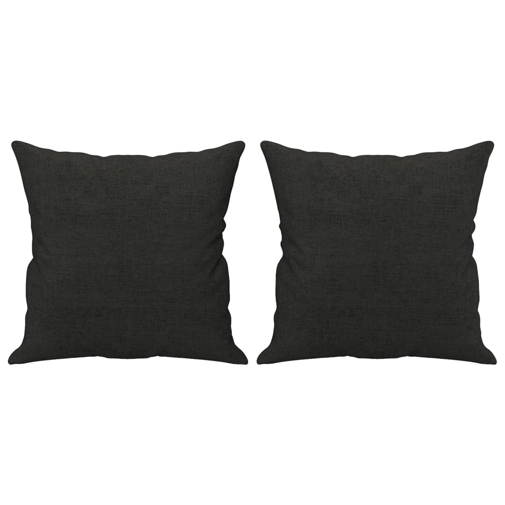 2-delige Loungeset met kussens stof zwart