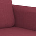 3-delige Loungeset met kussens stof wijnrood